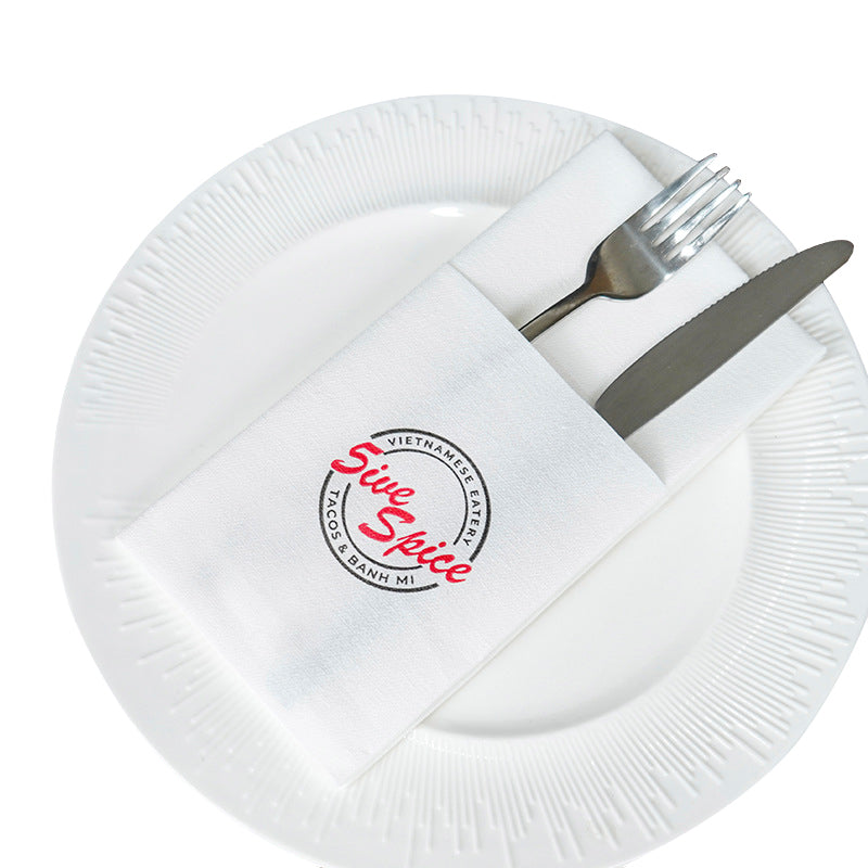 40x40 Printed Airlaid Napkins Disposable Pre Folded Napkins for Hotel and Restaurant HL31NP03